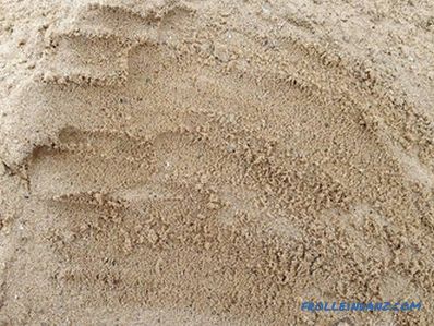 Какъв пясък е необходим за фундамента