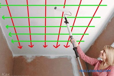 Как да нарисуваме стените и тавана с валяк + снимка, видео