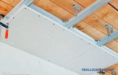 Как да се ниво на тавана с гипсокартон - изравняване на тавана с сухото строителство
