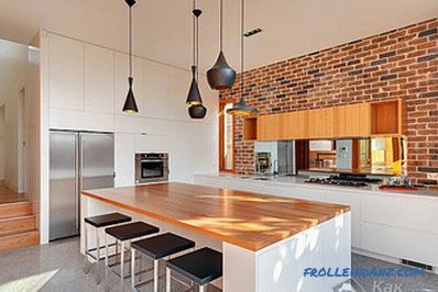 Дизайнът на стените в кухнята - в детайли за дизайна на кухненската стена + снимка