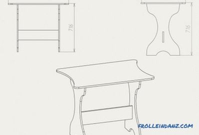 Кухненска маса „направи си сам“ - инструкции за изработване, чертежи и монтажни схеми (видео)