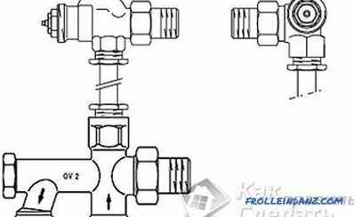 Долната връзка на радиаторите за отопление - схемата на долната връзка на радиатора