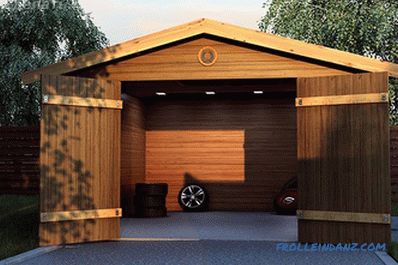 Дървен гараж го направи сам - как да се направи + схеми, снимка