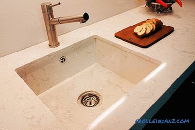 Каменна мивка за кухнята - плюсове и минуси на различни видове